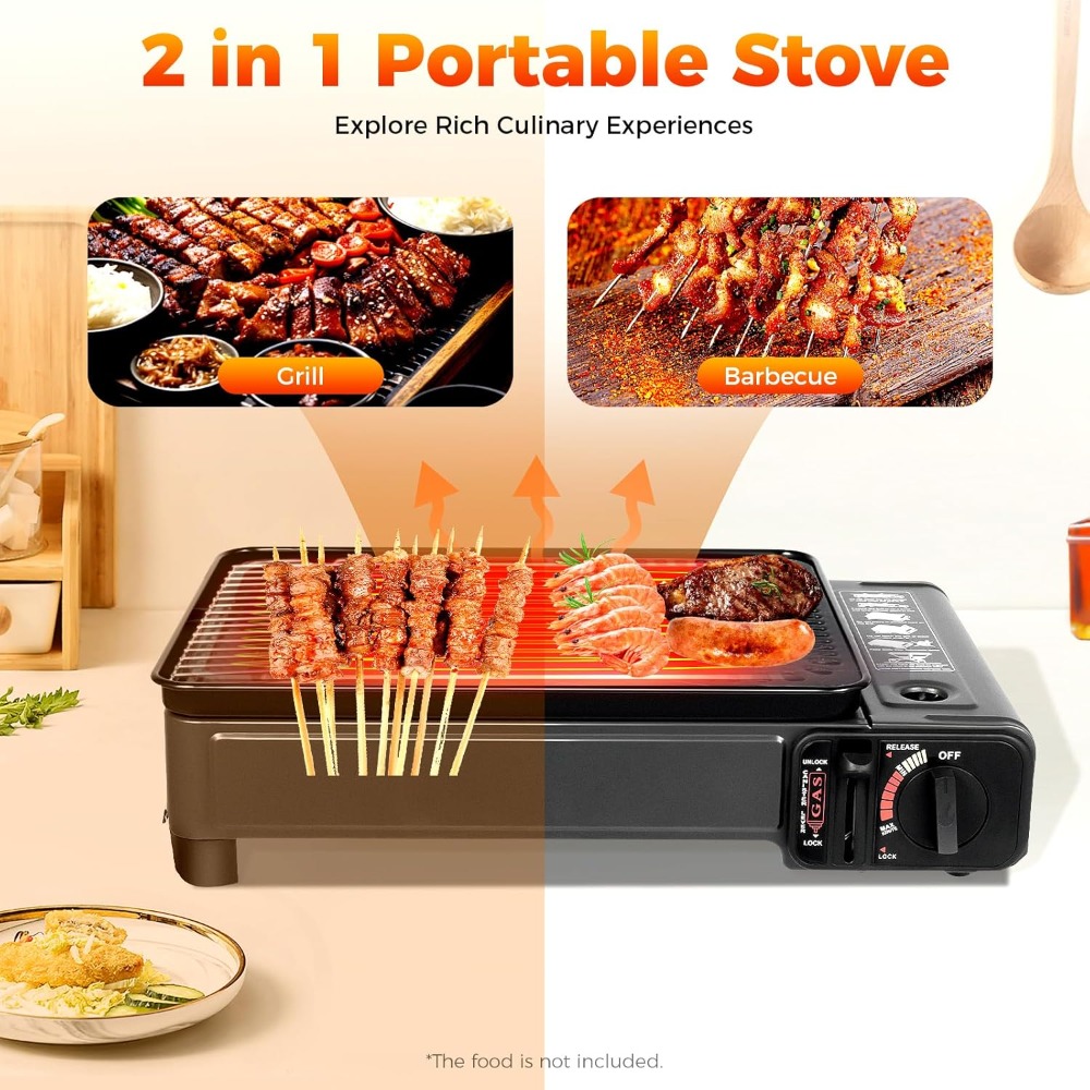 Camping Cooking Flat Top - Portable Camping Griddle Butane Flat Top