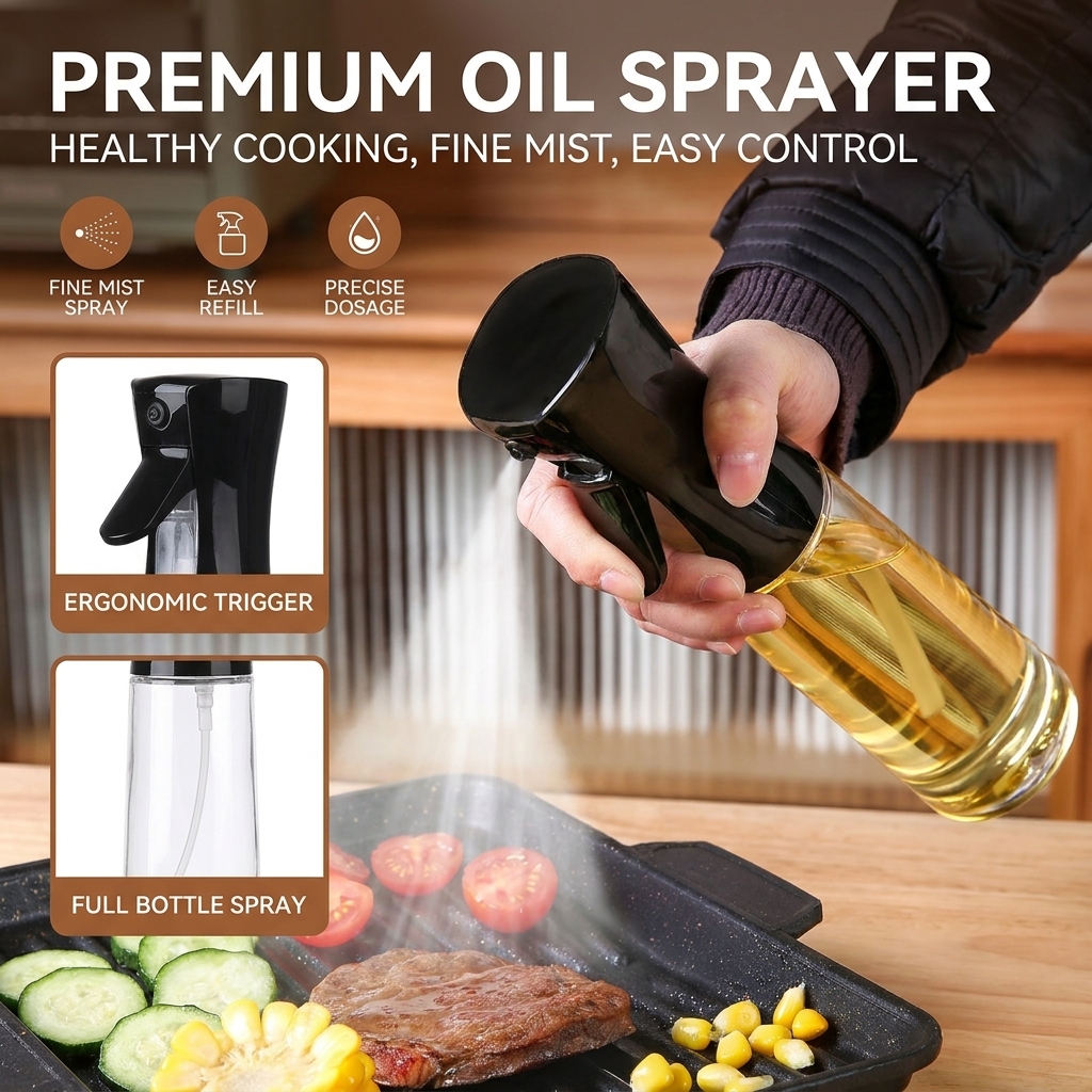 Camping Cooking Oil Bottle - Oil Spray Bottle Kitchen Cooking Olive
