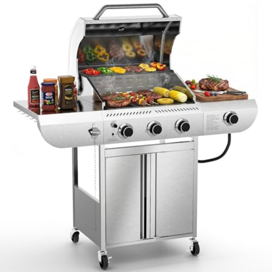 Camping Cooking Flat Top - Portable Propane Griddle Tabletop Gas Grill