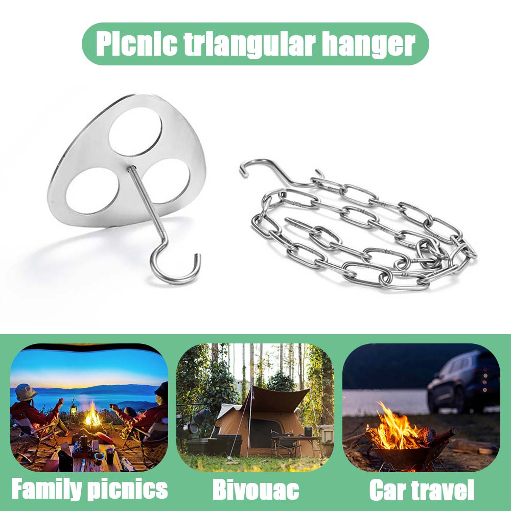 Camping Cooking Pot Tripod - Portable Camping Tripod Rack – Stainless