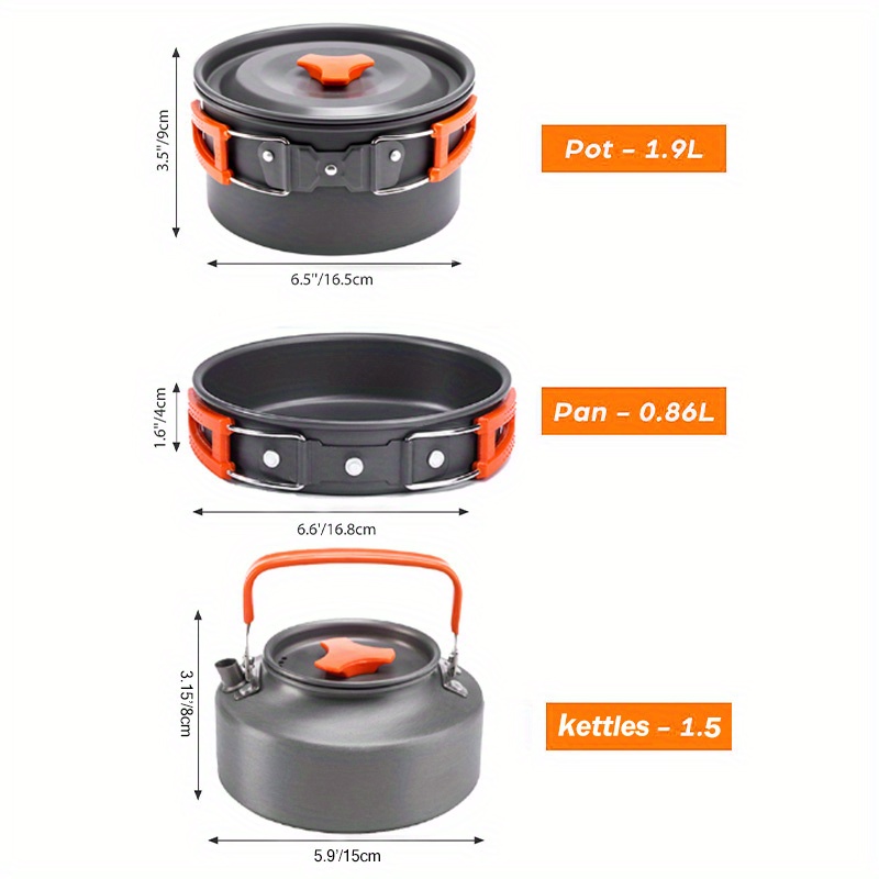 17pcs Camping Cookware Set, Po - Camping Cooking Propane ulasan dan harga