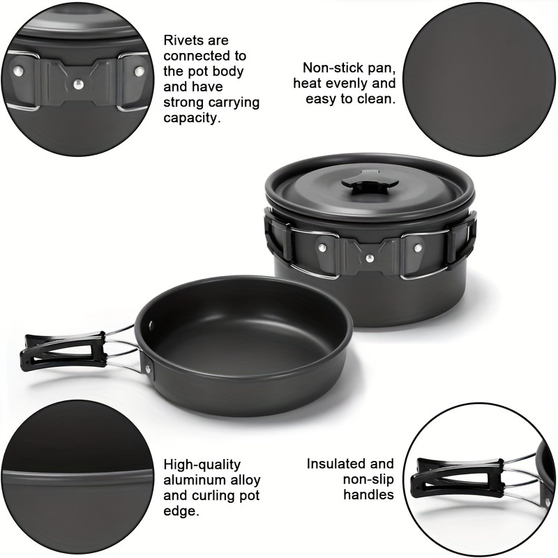 17pcs Camping Cookware Set, Po - Camping Cooking Propane ulasan dan harga
