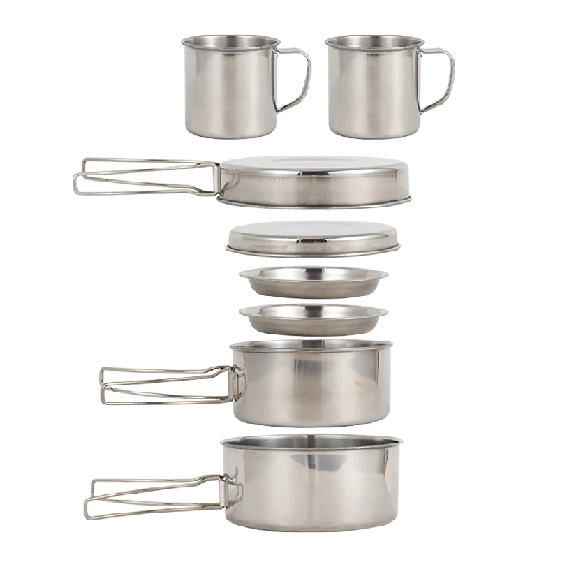 8pcs/Set Camping Cookware Mess - Camping Cooking Dishes ulasan dan harga