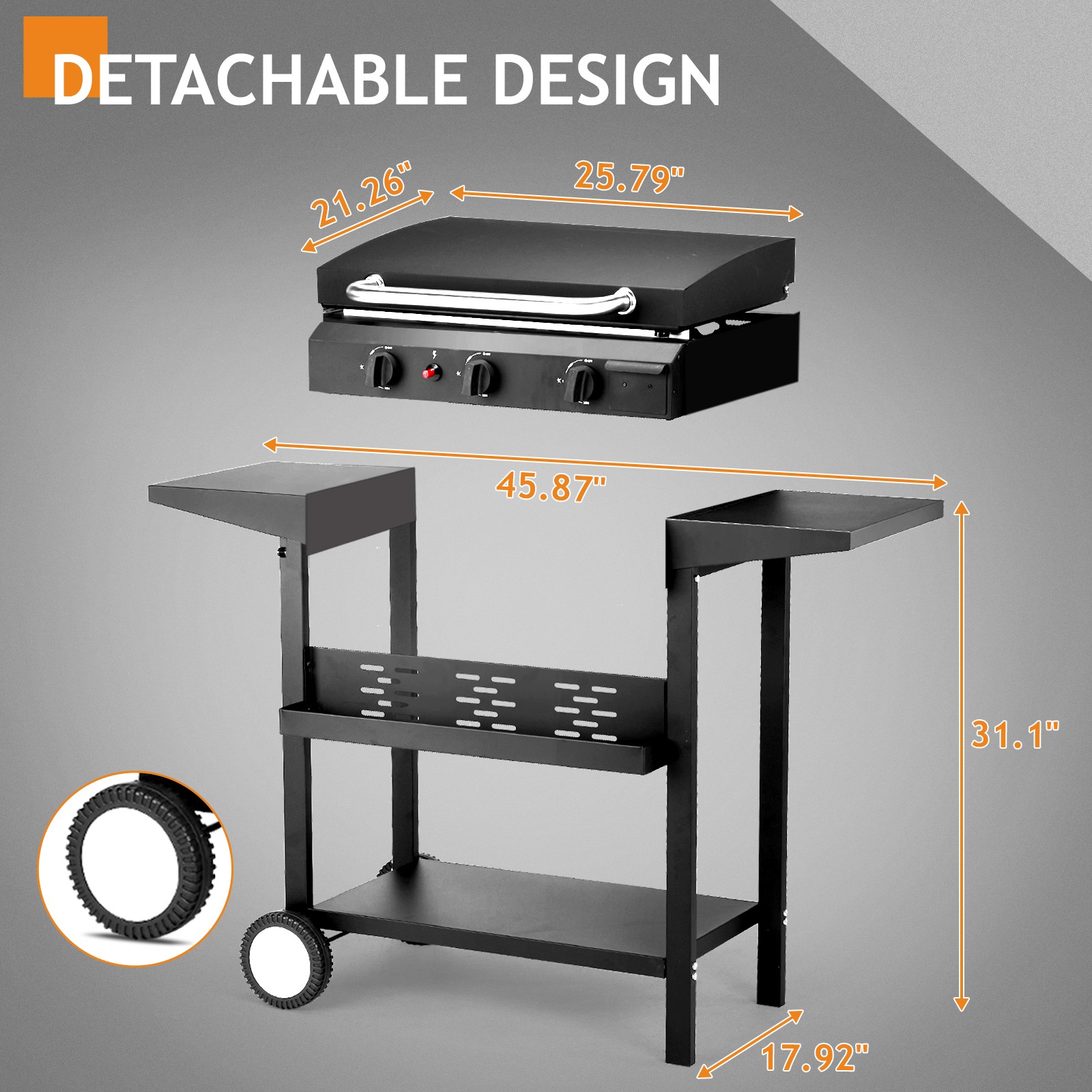 3-Burner Flat Top Gas Griddle  - Camping Cooking Flat Top ulasan dan harga