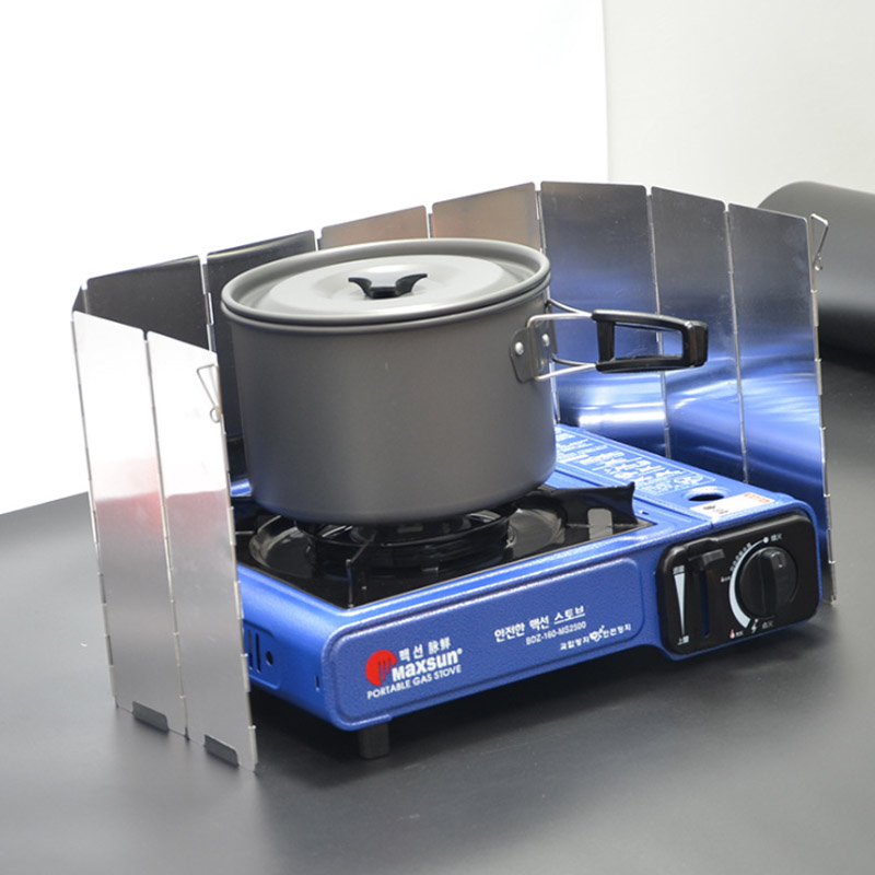 9 Plates Gas Stove Wind Shield - Camping Cooking Windscreen ulasan dan harga