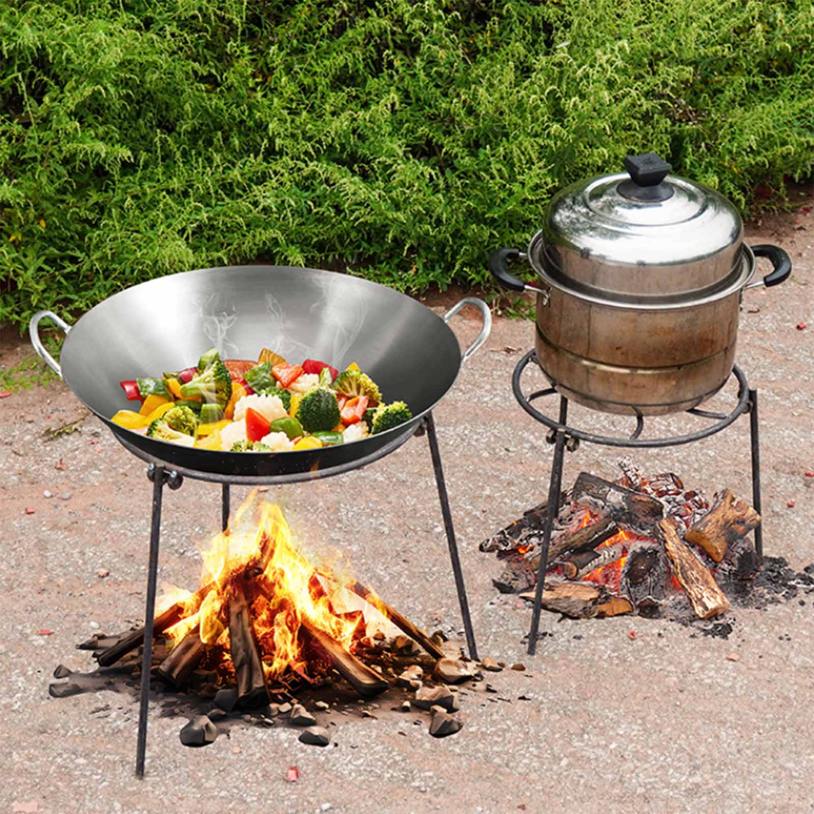 Campfire Tripod Folding Grill  - Camping Cooking Pot Tripod ulasan dan harga