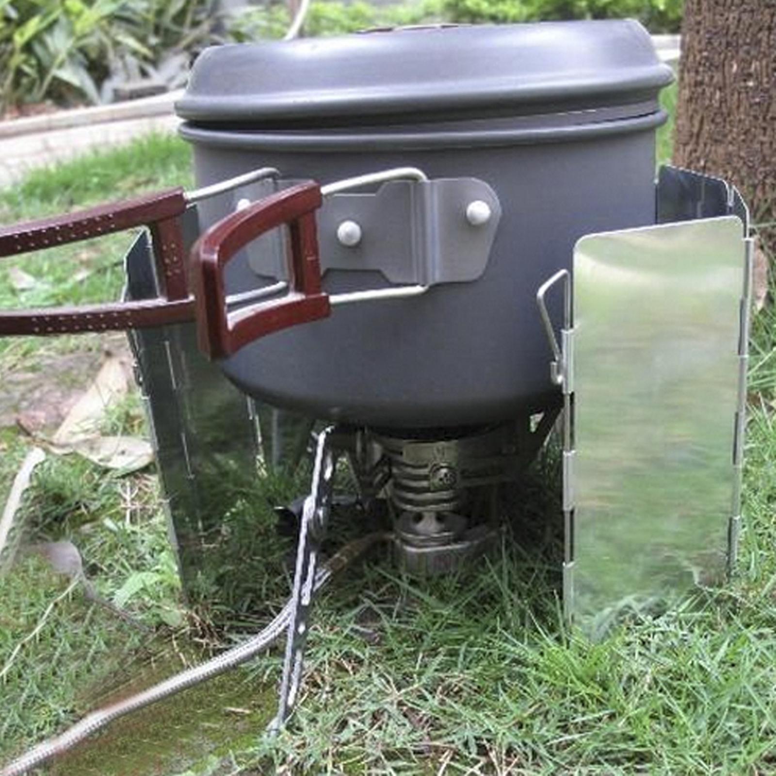 Foldable Gas Stove Wind Shield - Camping Cooking Windscreen ulasan dan harga