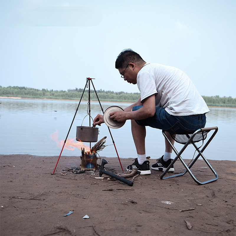 Camping Tripod for Fire Hangin - Camping Cooking Pot Tripod ulasan dan harga
