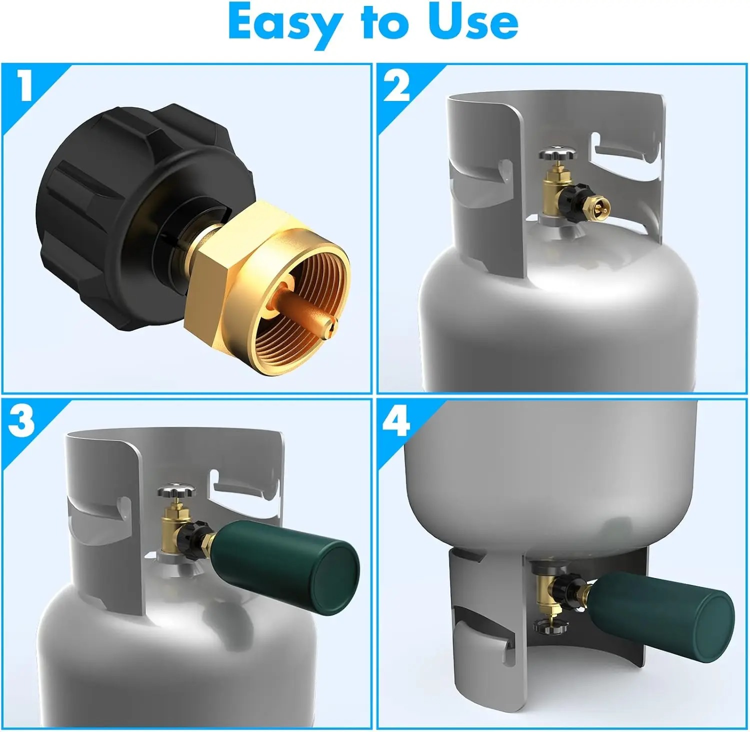 Brass Refill Adapter for 1LB B - Camping Cooking Propane ulasan dan harga