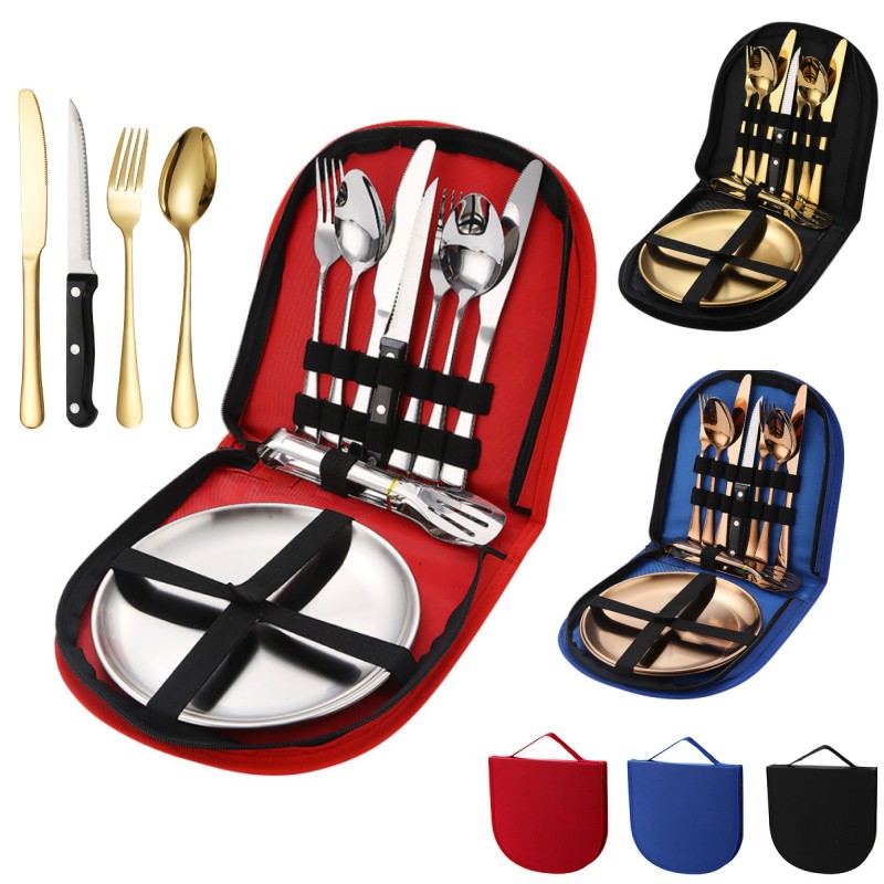 10PCS Camping Cutlery Set Hiki - Camping Cooking Pack ulasan dan harga