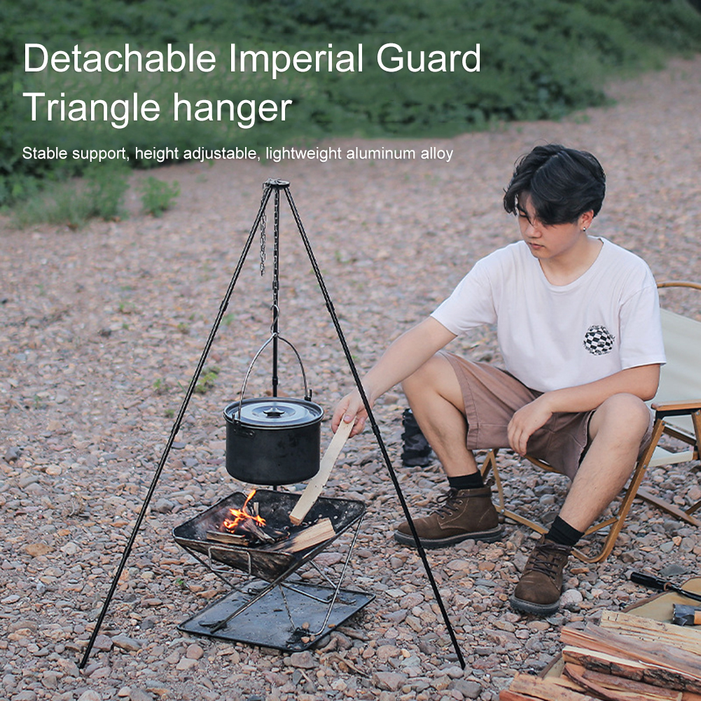 Camping Bonfire Tripod Aluminu - Camping Cooking Pot Tripod ulasan dan harga