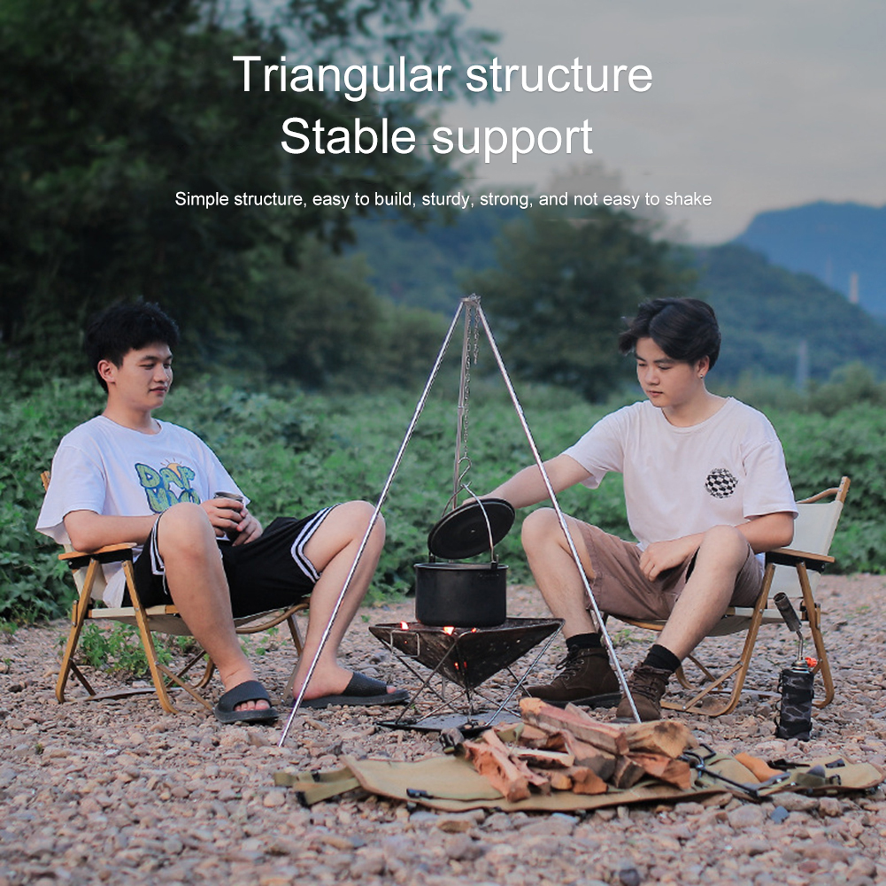 Camping Bonfire Tripod Aluminu - Camping Cooking Pot Tripod ulasan dan harga