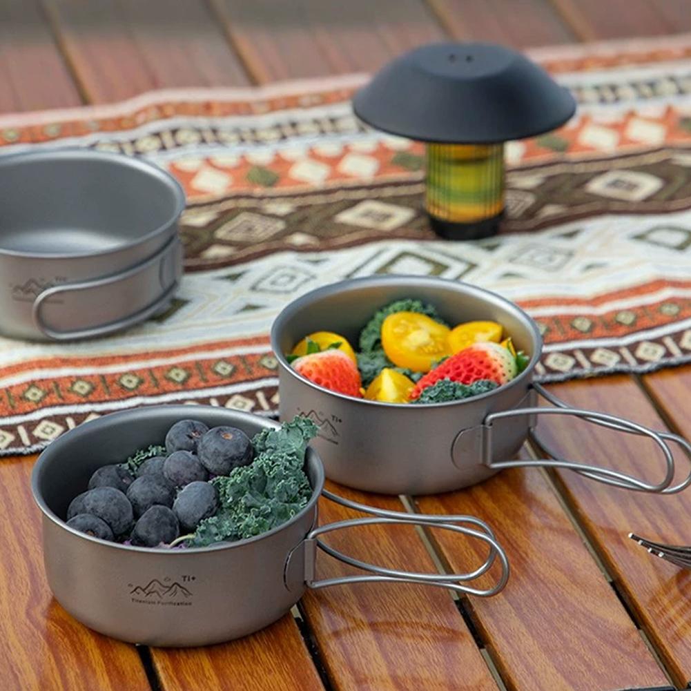 Compact Titanium Alloy Camping - Camping Cooking Kettle ulasan dan harga