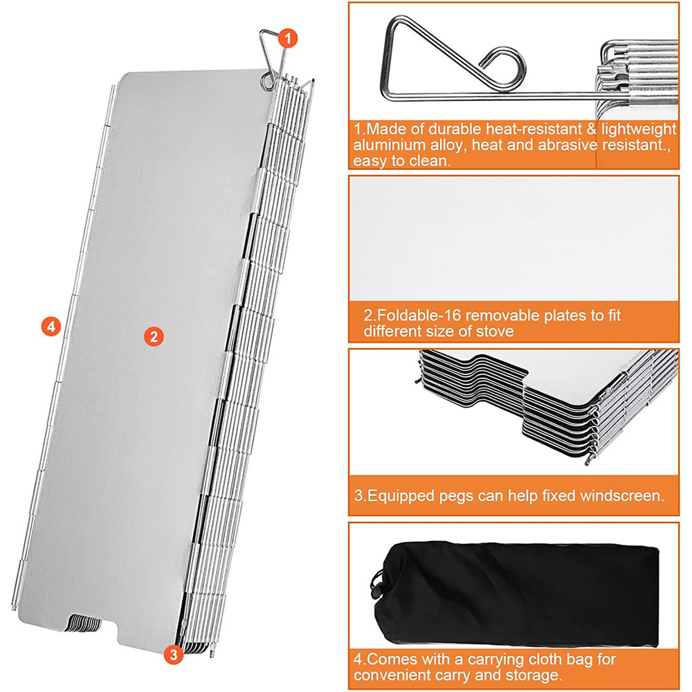 8/9/10/12/14/16 Plates Folding - Camping Cooking Windscreen ulasan dan harga