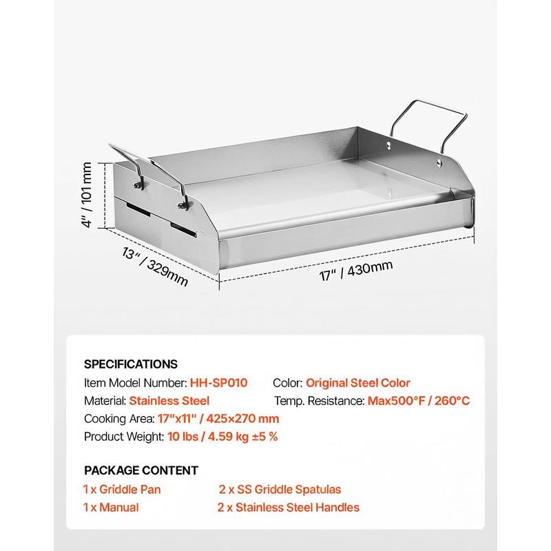 Rectangular Flat Top Plate 17x - Camping Cooking Flat Top ulasan dan harga