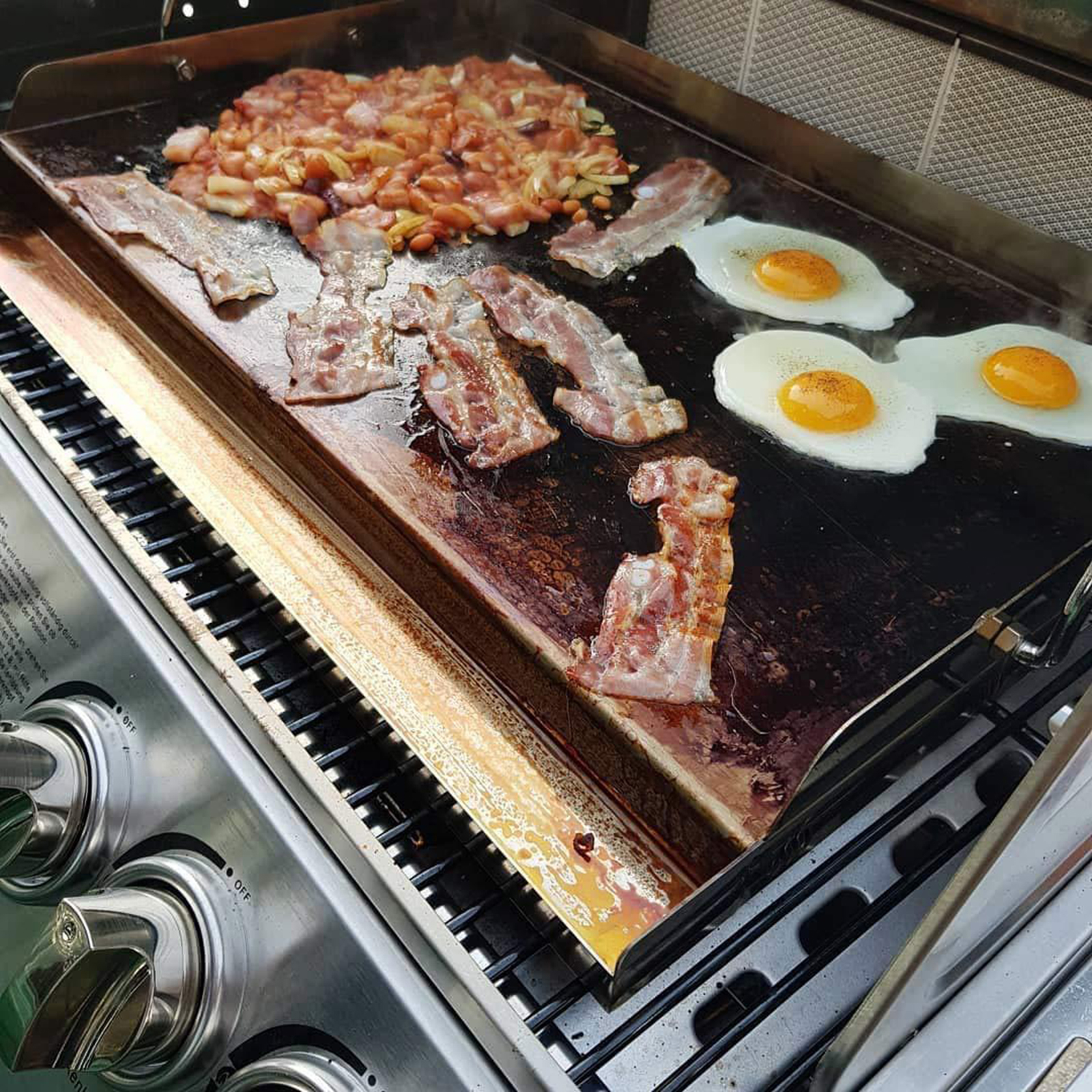 Stainless Steel Cooking Griddl - Camping Cooking Flat Top ulasan dan harga