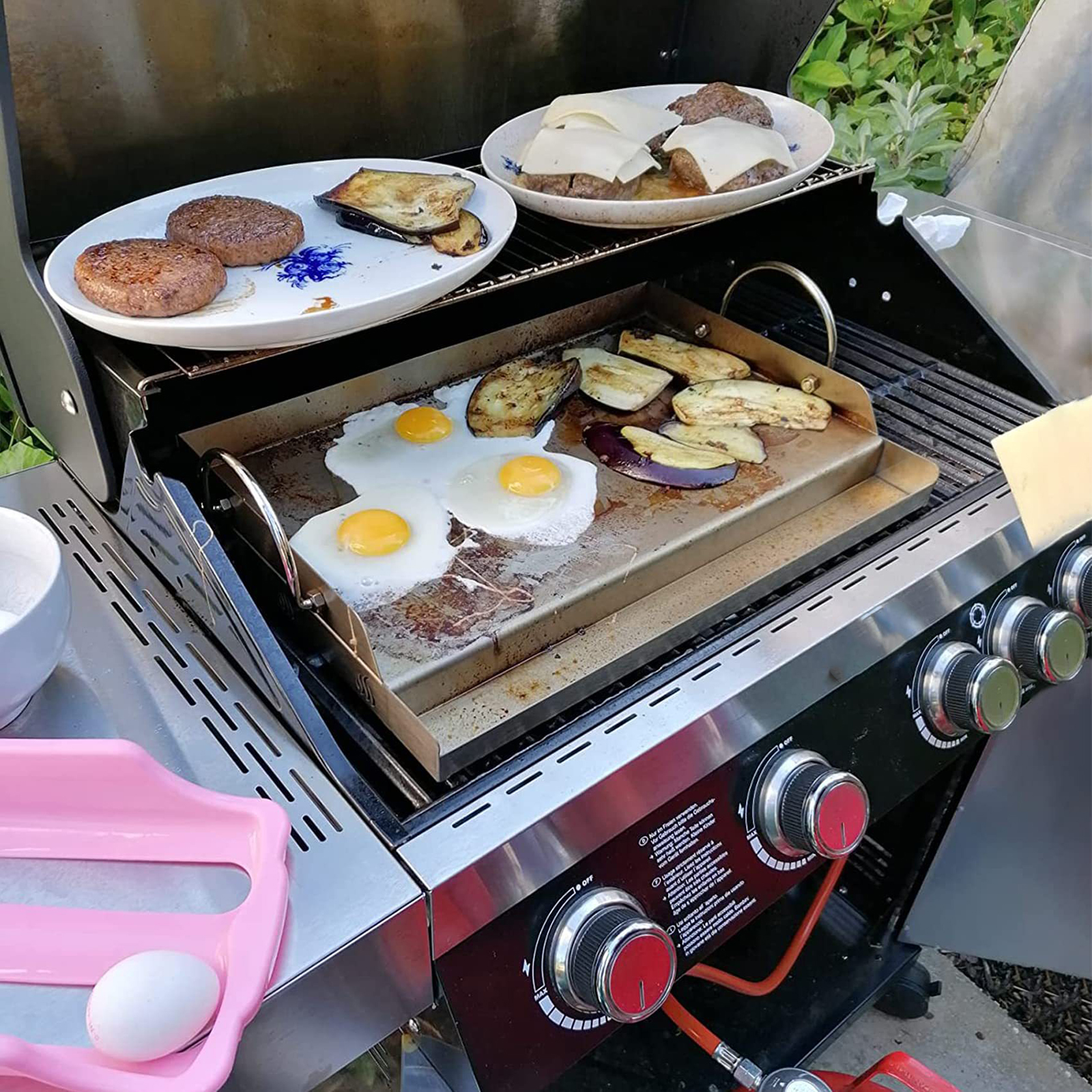 Stainless Steel Cooking Griddl - Camping Cooking Flat Top ulasan dan harga