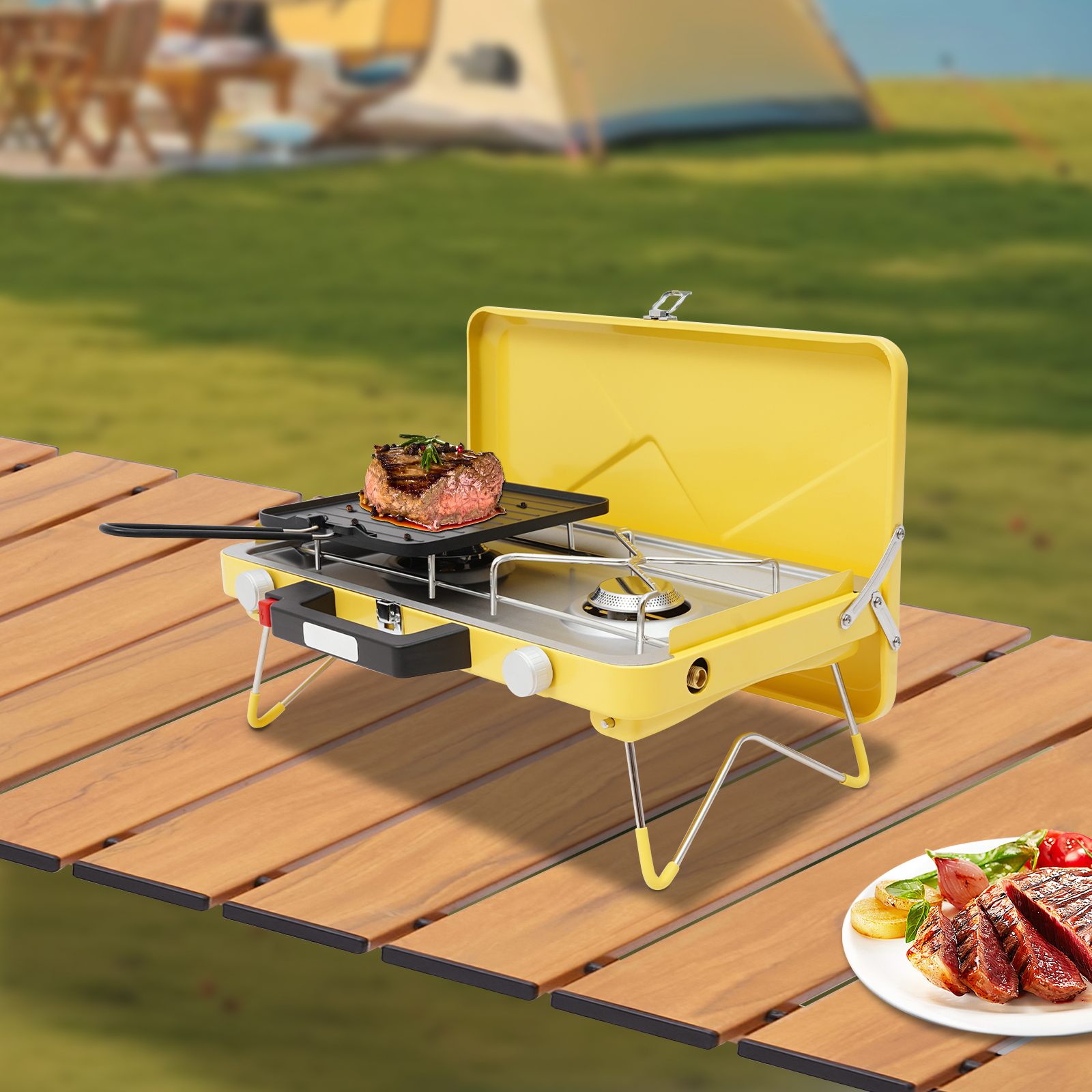 Portable Outdoor Gas Stove,Cam - Camping Cooking Propane ulasan dan harga