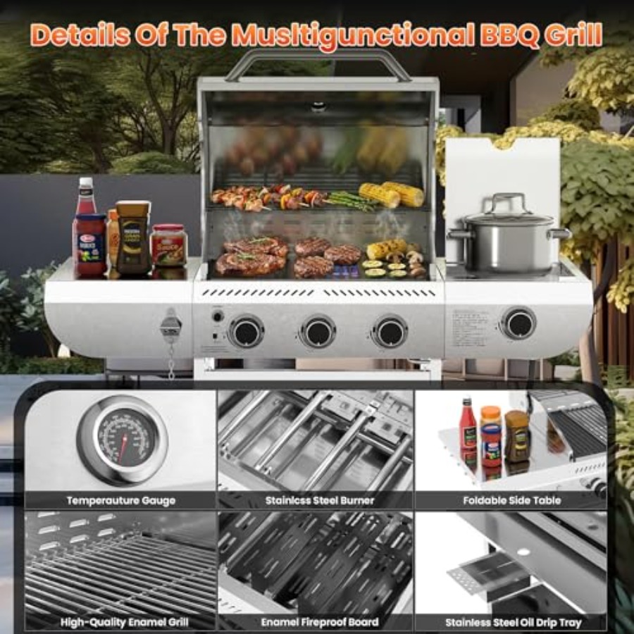 Portable Propane Griddle Table - Camping Cooking Flat Top ulasan dan harga