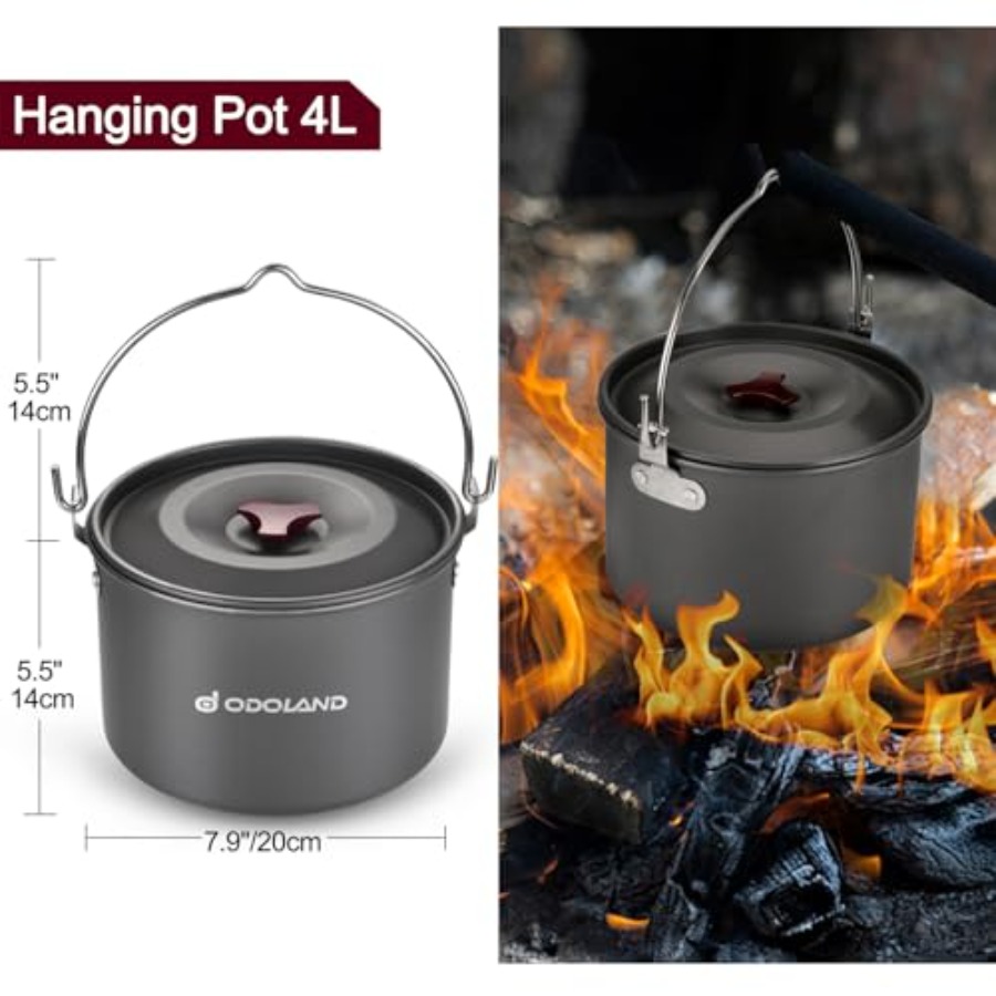 22pcs Camping Cookware Mess Ki - Camping Cooking Dishes ulasan dan harga