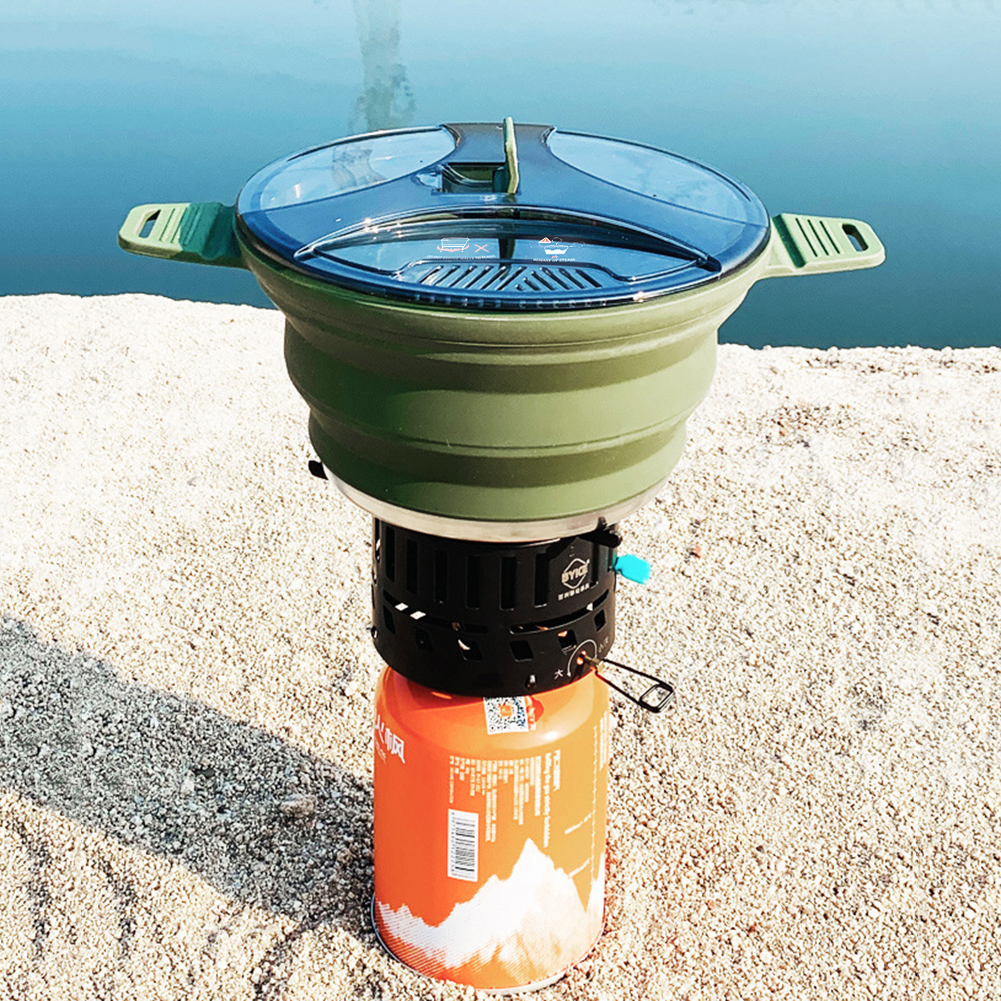 2.5L Silicone Folding Kettle C - Camping Cooking Kettle ulasan dan harga