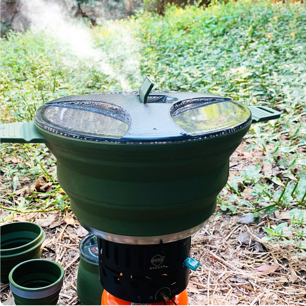 2.5L Silicone Folding Kettle C - Camping Cooking Kettle ulasan dan harga