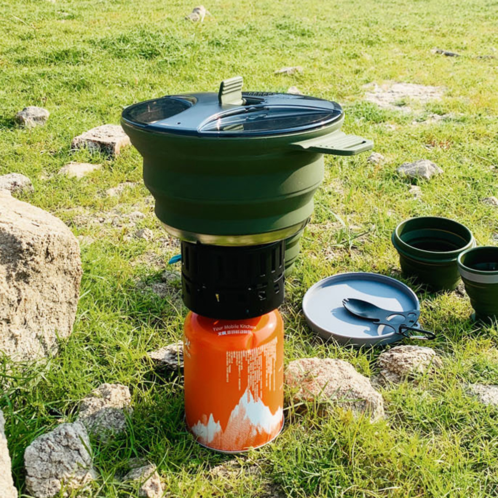 2.5L Silicone Folding Kettle C - Camping Cooking Kettle ulasan dan harga