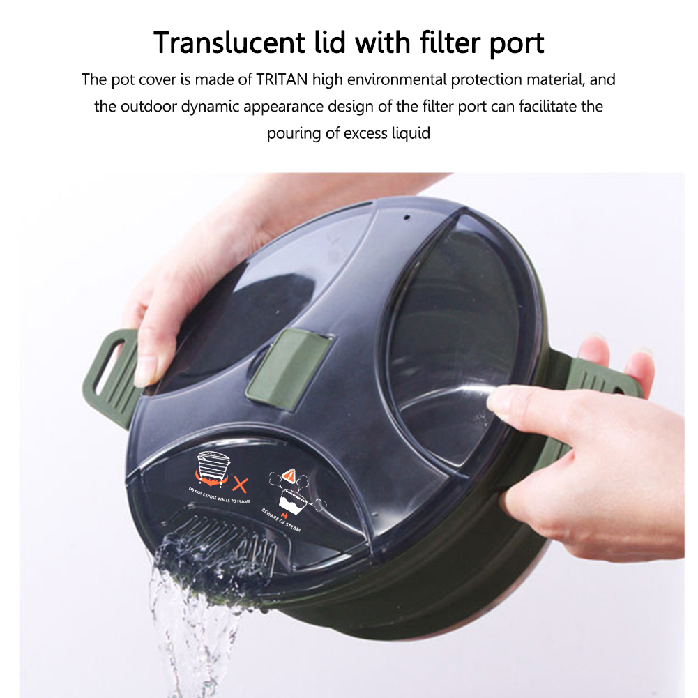 2.5L Silicone Folding Kettle C - Camping Cooking Kettle ulasan dan harga