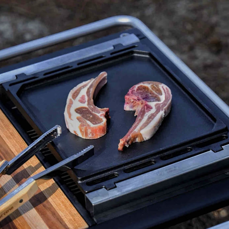 Outdoor Barbecue Grill Plate f - Camping Cooking Equipment ulasan dan harga