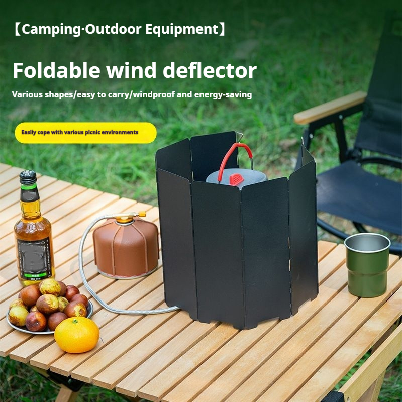 10 Plates Gas Stove Wind Shiel - Camping Cooking Windscreen ulasan dan harga