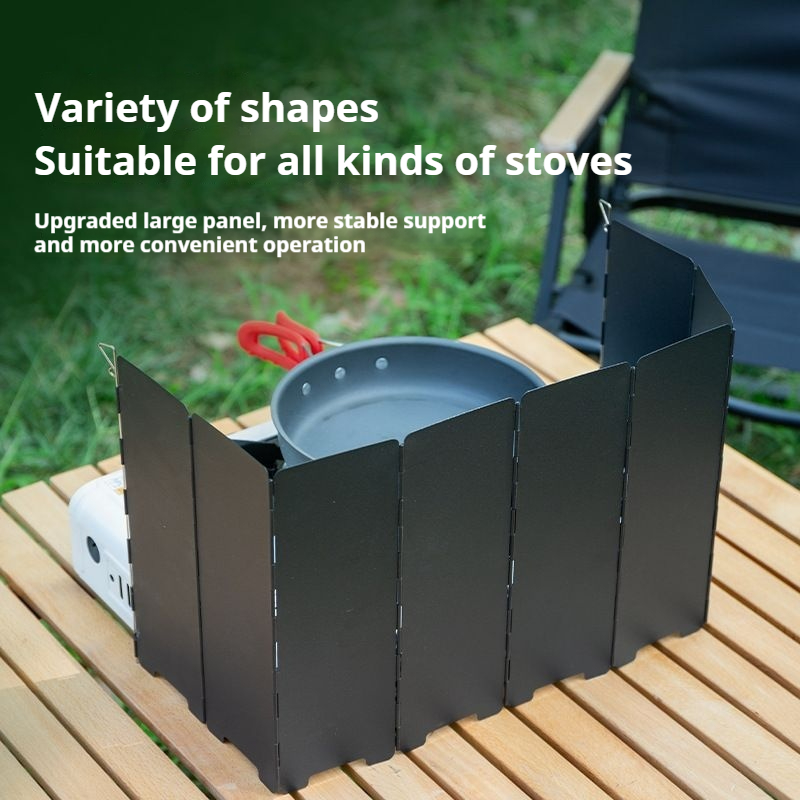 10 Plates Gas Stove Wind Shiel - Camping Cooking Windscreen ulasan dan harga