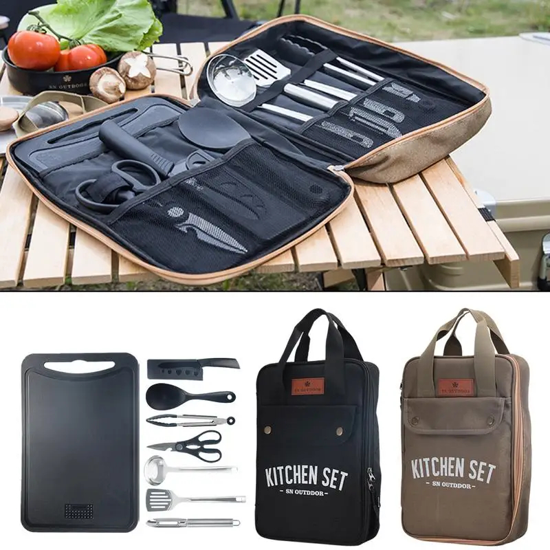 8pcs Camping Kitchen Cookware  - Camping Cooking Windscreen ulasan dan harga