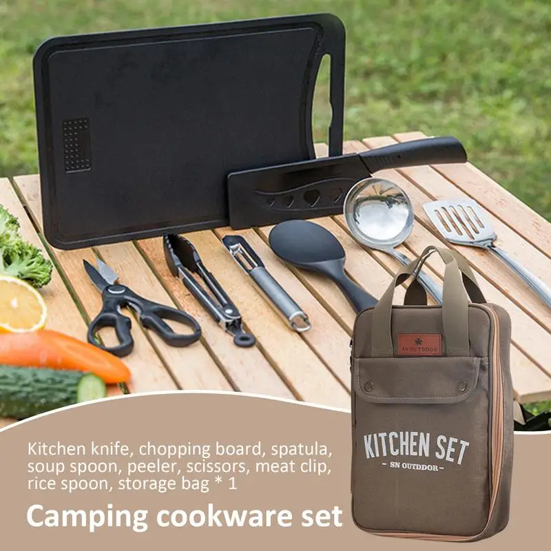 8pcs Camping Kitchen Cookware  - Camping Cooking Windscreen ulasan dan harga
