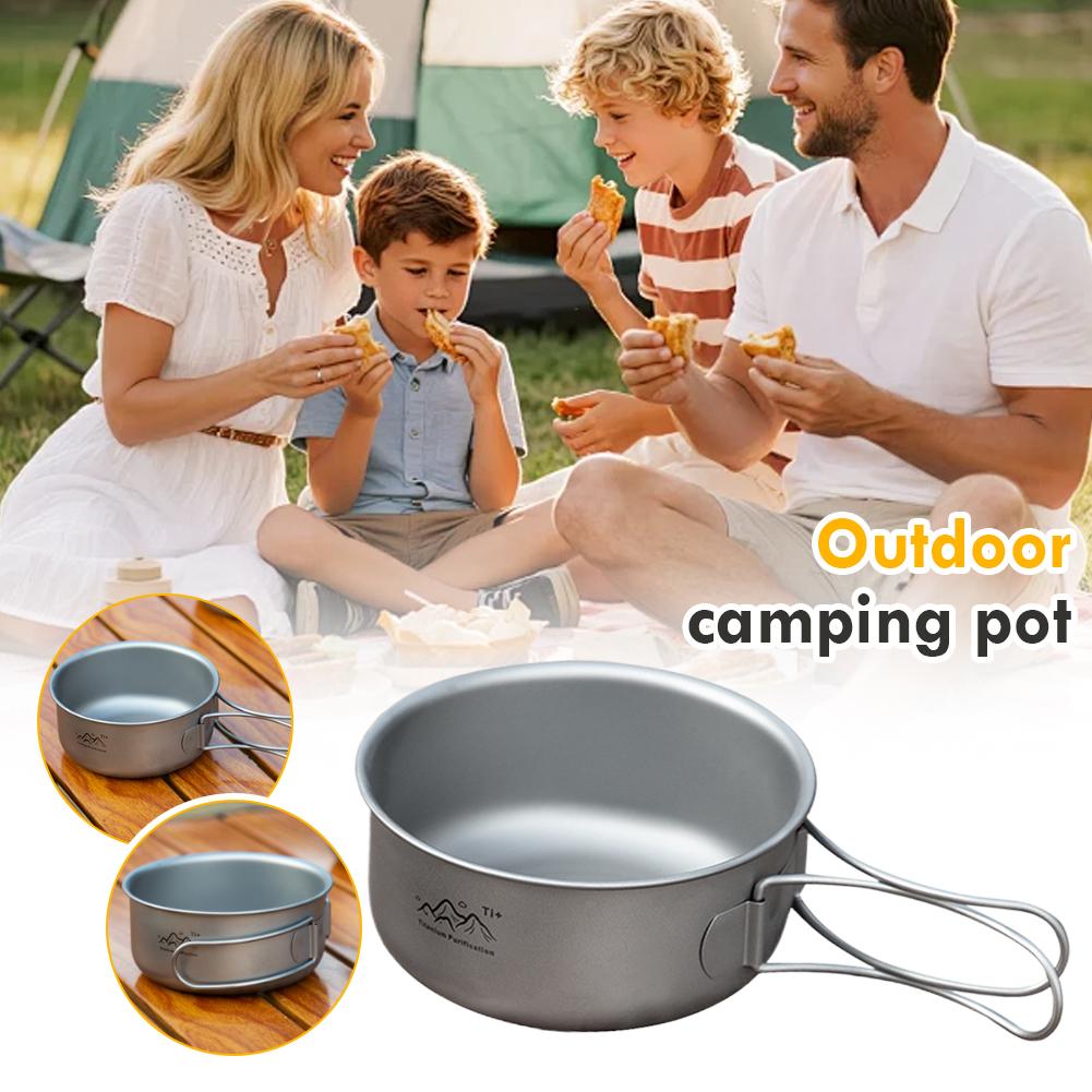 Titanium Foldable Camping Pot  - Camping Cooking Kettle ulasan dan harga