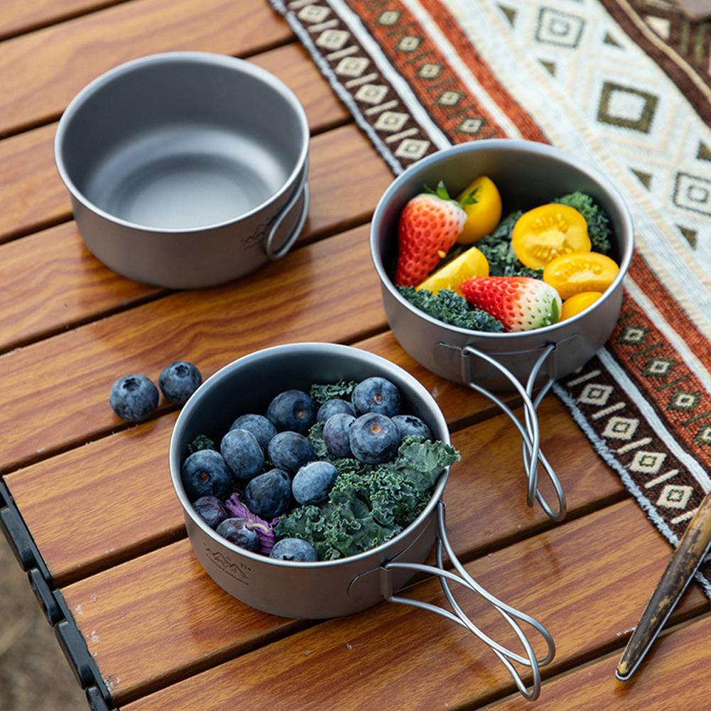 Titanium Foldable Camping Pot  - Camping Cooking Kettle ulasan dan harga
