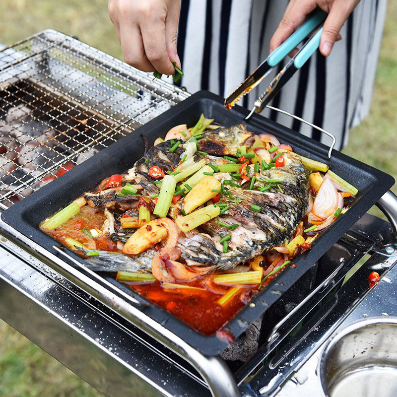 Outdoors Thick Square Grill Pa - Camping Cooking Equipment ulasan dan harga