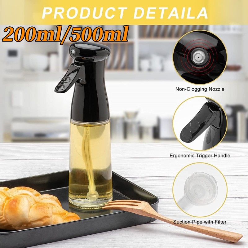 200/500ml Oil Spray Bottle Hom - Camping Cooking Oil Bottle ulasan dan harga