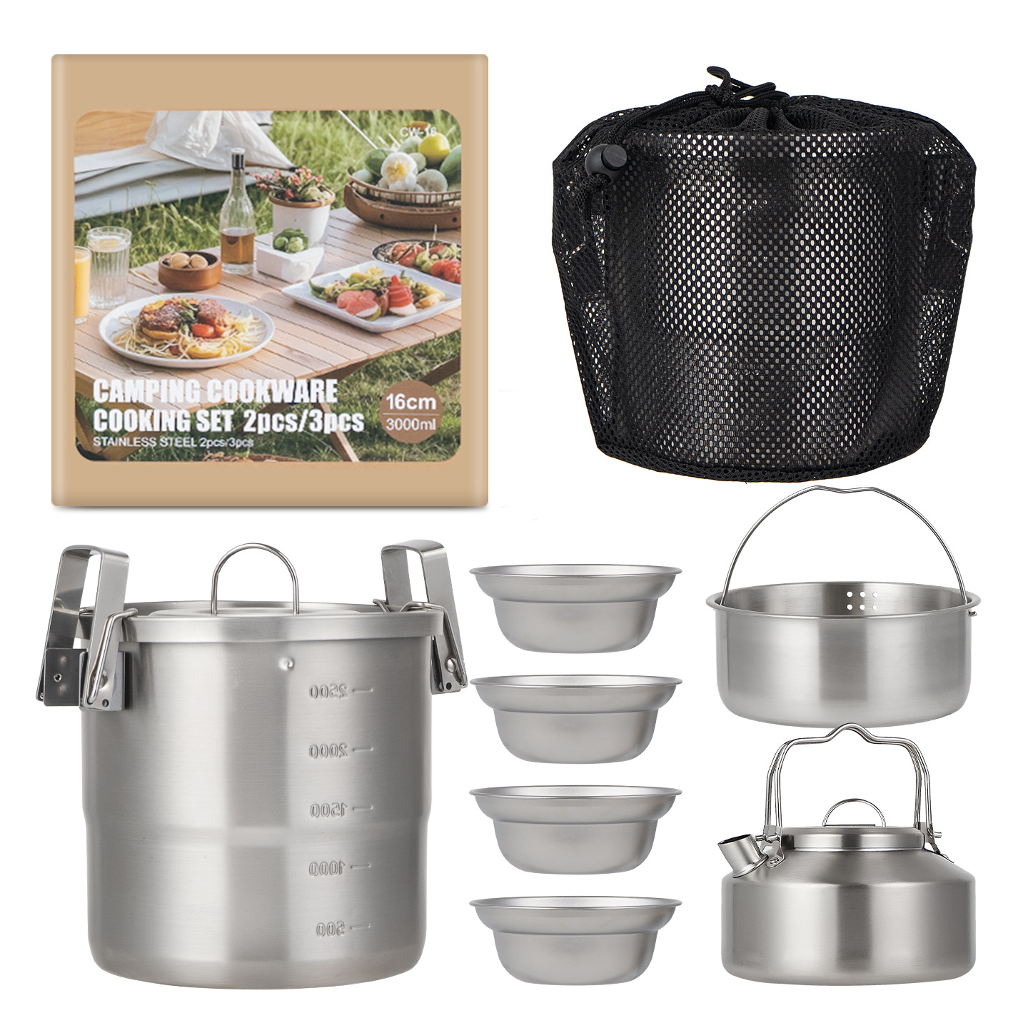 CLS&NOBANA New Outdoor Cookwar - Camping Cooking Dishes ulasan dan harga