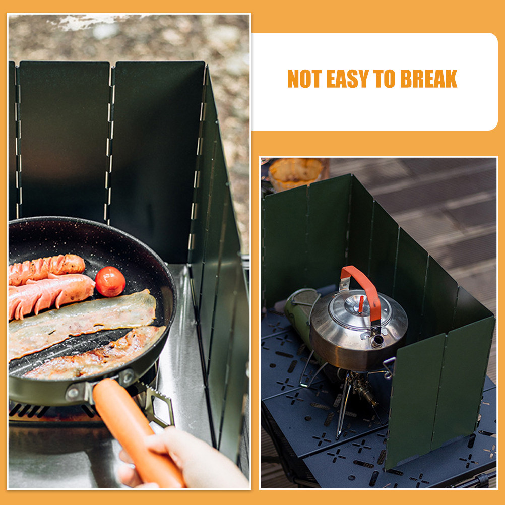 Sturdy Foldable Windshield for - Camping Cooking Windscreen ulasan dan harga