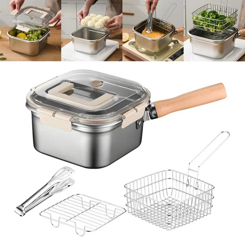 Durable Stainless Steel Frying - Japan Camping Cooking ulasan dan harga