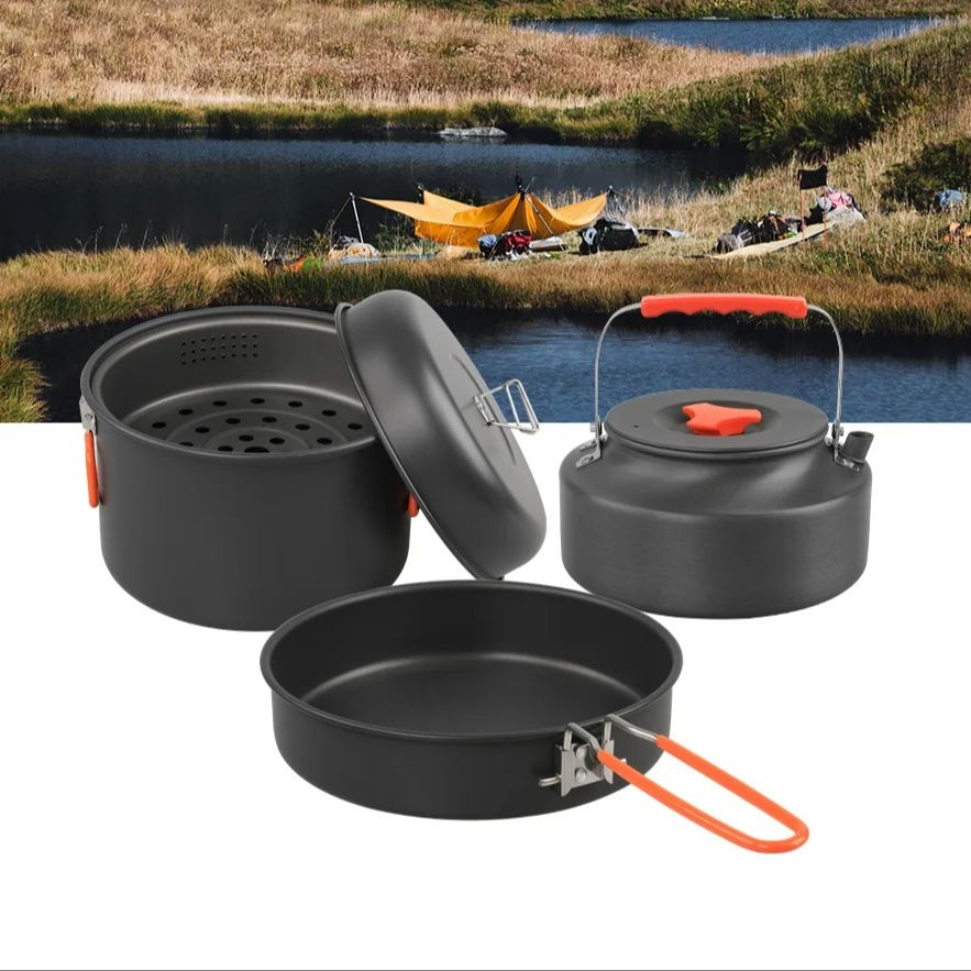Outdoor Cookware Set Camping C - Camping Cooking Kettle ulasan dan harga