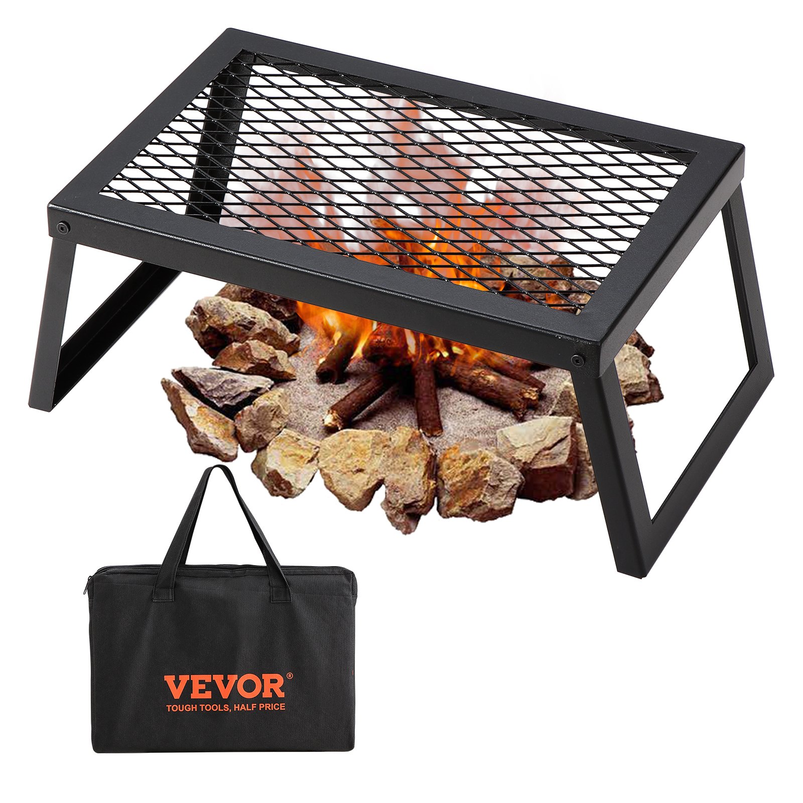 Folding Campfire Grill, Heavy  - Camping Cooking Over Fire ulasan dan harga
