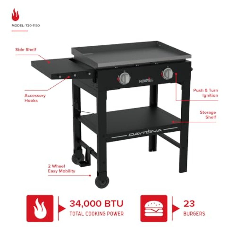 Daytona 2-Burner Propane Flat  - Camping Cooking Flat Top ulasan dan harga