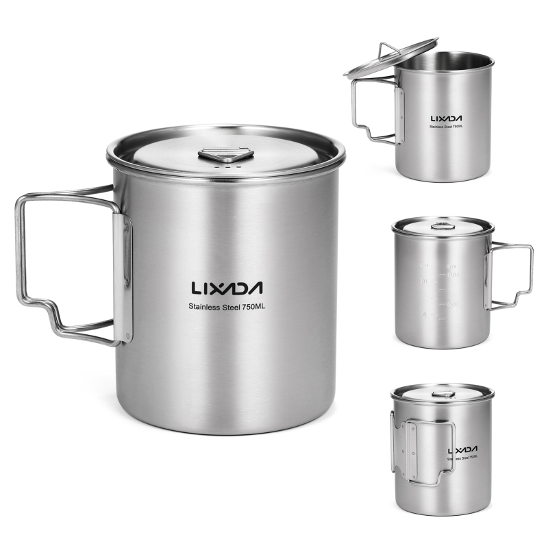 Lixada 750ml Cup Outdoor Stain - Camping Cooking Pack ulasan dan harga
