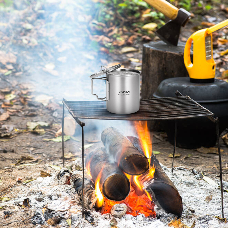 Lixada 750ml Cup Outdoor Stain - Camping Cooking Pack ulasan dan harga