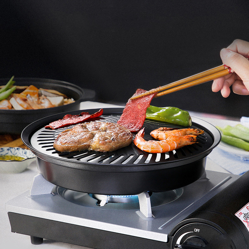 Korean Non-stick Barbecue Tray - Camping Cooking Flat Top ulasan dan harga