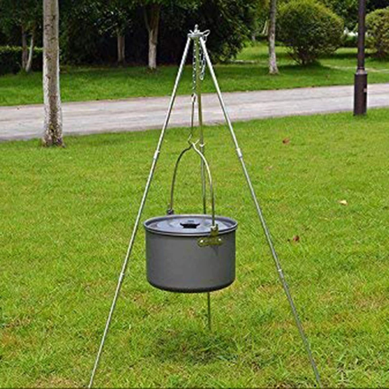 Outdoor Winter Camping Campfir - Camping Cooking Pot Tripod ulasan dan harga