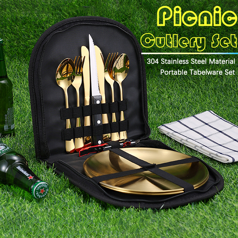 10Pcs Camping Tableware Set 30 - Camping Cooking Dishes ulasan dan harga