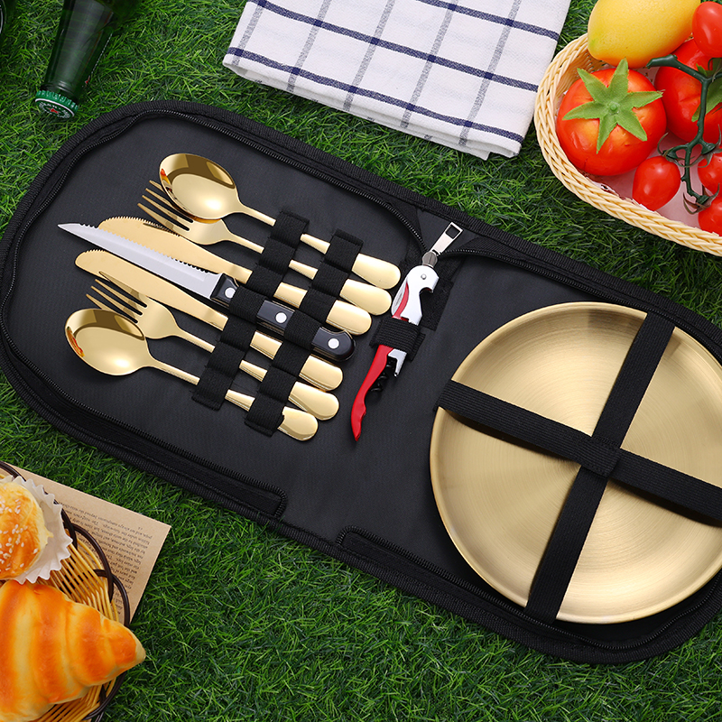 10Pcs Camping Tableware Set 30 - Camping Cooking Dishes ulasan dan harga