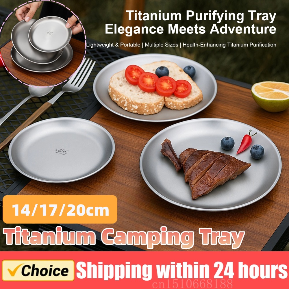 14/17/20cm Titanium Camping Pl - Camping Cooking Dishes ulasan dan harga